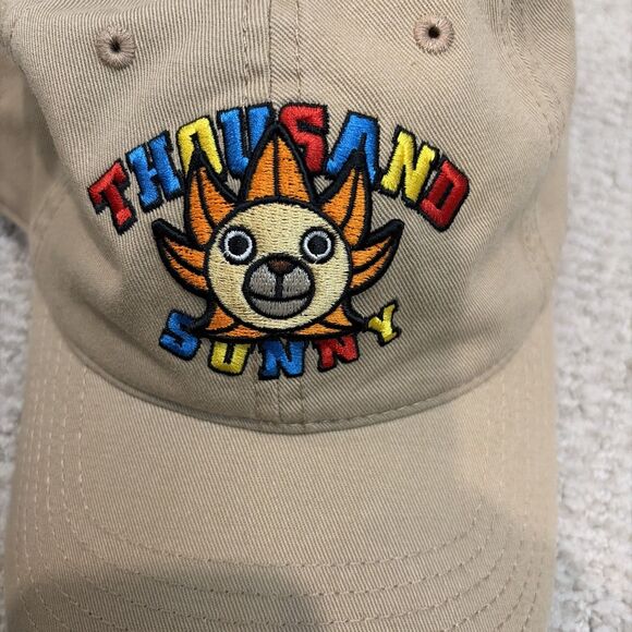 Ultra Rare One Piece Thousand Sunny Dad Hat Beige Adjustable Size Fits All Luffy - Picture 2 of 6